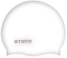 Шапочка для плавания Atemi,силикон, бел., SC108
