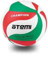 Мяч волейбольный Atemi, CHAMPION, синтетическая кожа PU Soft , зел/бел/красн
