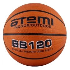 Мяч баскетбольный Atemi, р.7, мягкая резина, deep channel, BB120