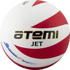 Мяч волейбольный Atemi, JET, синтетическая кожа PU Soft, бел/красн, 12 панелей