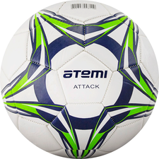 Мяч футбольный Atemi  ATTACK PVC foam, бел/т.син/салат., р.4, м/ш (0,4-0,6 bar)