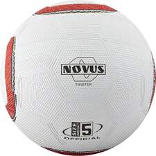 Мяч футбольный Novus TWISTER, рельефная резина, бел/красн/черн, р.5, 420г