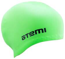 Шапочка для плавания Atemi, силикон, д/длин.волос,зел, LC-09