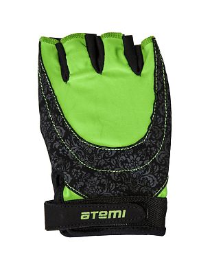 Перчатки для фитнеса Atemi, AFG06GNS, черно-зеленые, размер S