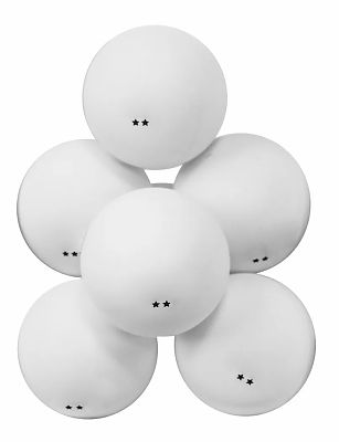 Мячи для настольного тенниса Атеми 2*, пластик, 40+, бел., 6 шт., ATB202