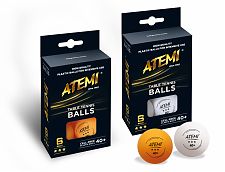 Мячи для настольного тенниса Atemi 3* оранж., 6 шт. ATB36O