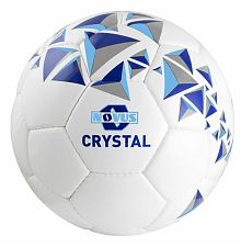 Мяч футбольный ATEMI CRYSTAL, PVC, бел/темно син, р.4, р/ш, окруж 65-66