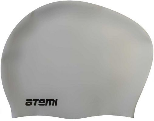 Шапочка для плавания Atemi,силикон, д/длин.волос, сер, LC-05