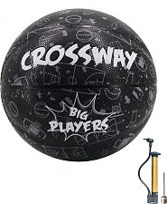 Мяч баскетбольный Crossway, indoor/outodoor (р.7, черный) SPL3911