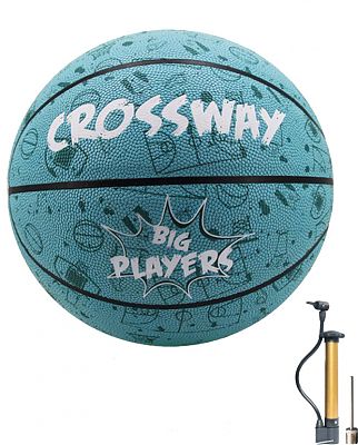 Мяч баскетбольный Crossway, indoor/outodoor (р.7, голубой) SPL3911