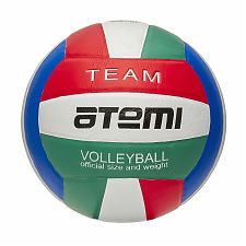 Мяч волейбольный Atemi TEAM, синтетическая кожа PU Soft, красн/бел/син/зел