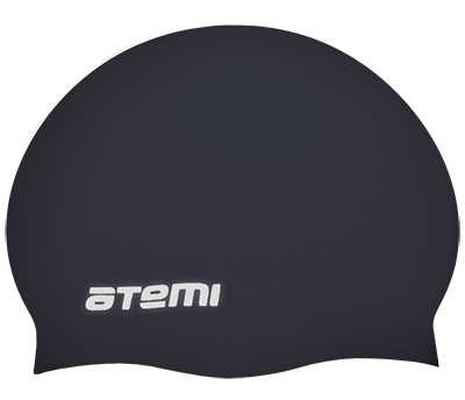Шапочка для плавания Atemi,силикон (б/м), чёрная, RC303
